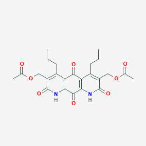 B049483 3,7-Bis[(acetyloxy)methyl]-4,6-dipropylpyrido[3,2-g]quinoline-2,5,8,10(1H,9H)-tetrone CAS No. 119623-93-7