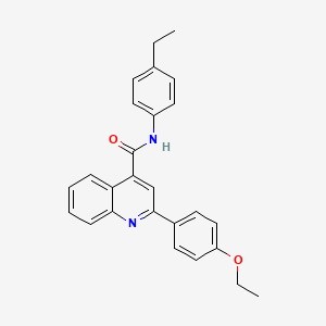 2-(4-ethoxyphenyl)-N-(4-ethylphenyl)-4-quinolinecarboxamide