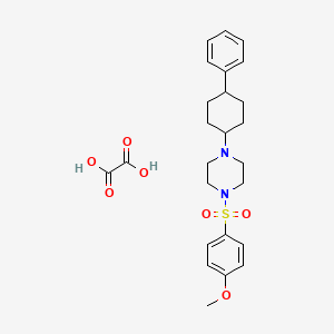 1-[(4-methoxyphenyl)sulfonyl]-4-(4-phenylcyclohexyl)piperazine oxalate