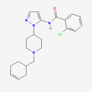 2-chloro-N-{1-[1-(3-cyclohexen-1-ylmethyl)-4-piperidinyl]-1H-pyrazol-5-yl}benzamide