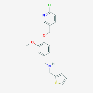 N-{4-[(6-chloro-3-pyridinyl)methoxy]-3-methoxybenzyl}-N-(2-thienylmethyl)amine