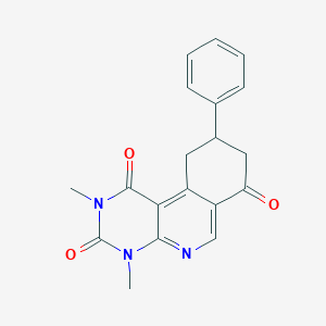 molecular formula C19H17N3O3 B4948359 2,4-dimethyl-9-phenyl-9,10-dihydropyrimido[4,5-c]isoquinoline-1,3,7(2H,4H,8H)-trione 