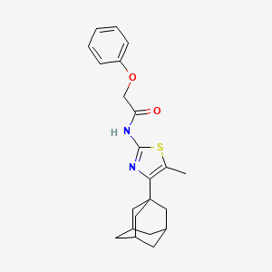 molecular formula C22H26N2O2S B4948360 N-[4-(1-adamantyl)-5-methyl-1,3-thiazol-2-yl]-2-phenoxyacetamide 