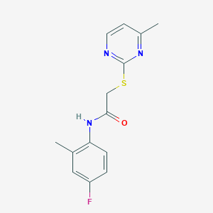 N-(4-fluoro-2-methylphenyl)-2-[(4-methyl-2-pyrimidinyl)thio]acetamide