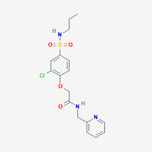 2-{2-chloro-4-[(propylamino)sulfonyl]phenoxy}-N-(2-pyridinylmethyl)acetamide