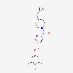 1-({5-[(4-chloro-3,5-dimethylphenoxy)methyl]-3-isoxazolyl}carbonyl)-4-(cyclopropylmethyl)piperazine