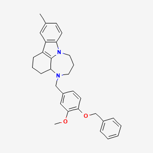 4-[4-(benzyloxy)-3-methoxybenzyl]-11-methyl-1,2,3,3a,4,5,6,7-octahydro[1,4]diazepino[3,2,1-jk]carbazole