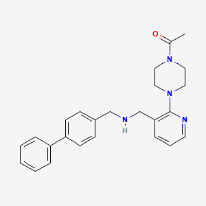 1-[2-(4-acetyl-1-piperazinyl)-3-pyridinyl]-N-(4-biphenylylmethyl)methanamine