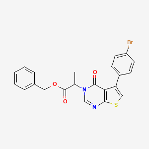 molecular formula C22H17BrN2O3S B4948419 benzyl 2-[5-(4-bromophenyl)-4-oxothieno[2,3-d]pyrimidin-3(4H)-yl]propanoate 