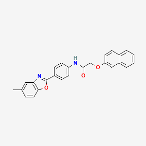 N-[4-(5-methyl-1,3-benzoxazol-2-yl)phenyl]-2-(2-naphthyloxy)acetamide