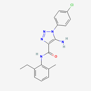 5-amino-1-(4-chlorophenyl)-N-(2-ethyl-6-methylphenyl)-1H-1,2,3-triazole-4-carboxamide