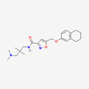 N-[3-(dimethylamino)-2,2-dimethylpropyl]-5-[(5,6,7,8-tetrahydro-2-naphthalenyloxy)methyl]-3-isoxazolecarboxamide