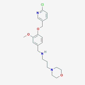 molecular formula C21H28ClN3O3 B494845 N-{4-[(6-chloro-3-pyridinyl)methoxy]-3-methoxybenzyl}-N-[3-(4-morpholinyl)propyl]amine 