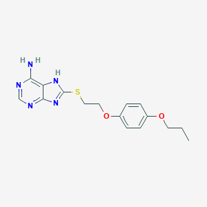 molecular formula C16H19N5O2S B494846 8-{[2-(4-propoxyphenoxy)ethyl]sulfanyl}-9H-purin-6-amine 