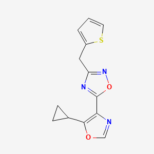 5-(5-cyclopropyl-1,3-oxazol-4-yl)-3-(2-thienylmethyl)-1,2,4-oxadiazole