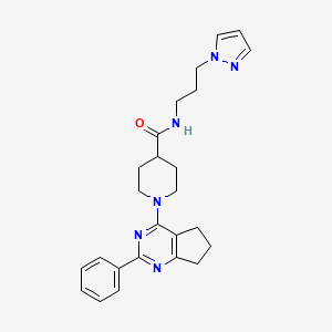 1-(2-phenyl-6,7-dihydro-5H-cyclopenta[d]pyrimidin-4-yl)-N-[3-(1H-pyrazol-1-yl)propyl]-4-piperidinecarboxamide