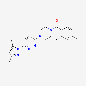 3-(3,5-dimethyl-1H-pyrazol-1-yl)-6-[4-(2,4-dimethylbenzoyl)piperazin-1-yl]pyridazine