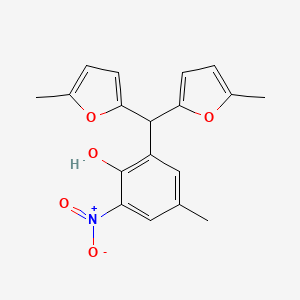 2-[Bis(5-methylfuran-2-yl)methyl]-4-methyl-6-nitrophenol