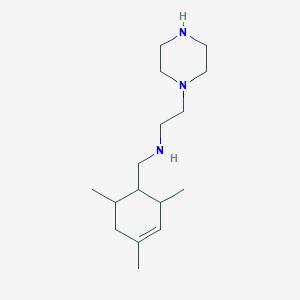 2-(piperazin-1-yl)-N-[(2,4,6-trimethylcyclohex-3-en-1-yl)methyl]ethanamine