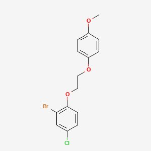 molecular formula C15H14BrClO3 B4948566 2-bromo-4-chloro-1-[2-(4-methoxyphenoxy)ethoxy]benzene 