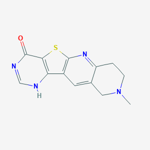 molecular formula C13H12N4OS B494857 6-methyl-17-thia-2,6,12,14-tetrazatetracyclo[8.7.0.03,8.011,16]heptadeca-1(10),2,8,11(16),13-pentaen-15-one 