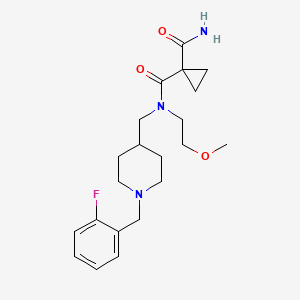 N~1~-{[1-(2-fluorobenzyl)-4-piperidinyl]methyl}-N~1~-(2-methoxyethyl)-1,1-cyclopropanedicarboxamide