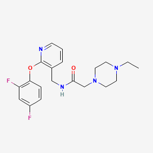 N-{[2-(2,4-difluorophenoxy)-3-pyridinyl]methyl}-2-(4-ethyl-1-piperazinyl)acetamide