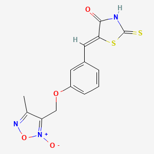 5-{3-[(4-methyl-2-oxido-1,2,5-oxadiazol-3-yl)methoxy]benzylidene}-2-thioxo-1,3-thiazolidin-4-one