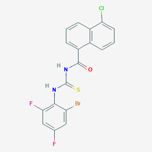 N-{[(2-bromo-4,6-difluorophenyl)amino]carbonothioyl}-5-chloro-1-naphthamide