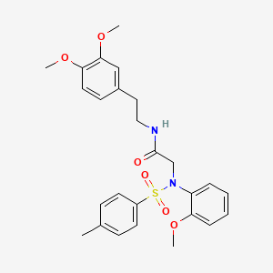 molecular formula C26H30N2O6S B4948857 N~1~-[2-(3,4-dimethoxyphenyl)ethyl]-N~2~-(2-methoxyphenyl)-N~2~-[(4-methylphenyl)sulfonyl]glycinamide 