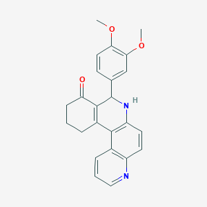 8-(3,4-dimethoxyphenyl)-8,10,11,12-tetrahydrobenzo[a]-4,7-phenanthrolin-9(7H)-one