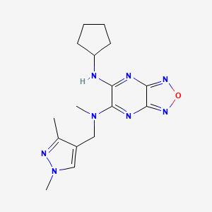 molecular formula C16H22N8O B4948913 N'-cyclopentyl-N-[(1,3-dimethyl-1H-pyrazol-4-yl)methyl]-N-methyl[1,2,5]oxadiazolo[3,4-b]pyrazine-5,6-diamine 