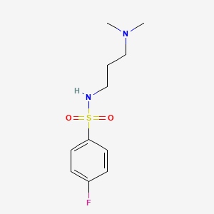 molecular formula C11H17FN2O2S B4948917 N-[3-(dimethylamino)propyl]-4-fluorobenzenesulfonamide 