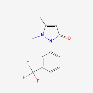 molecular formula C12H11F3N2O B4948939 1,5-dimethyl-2-[3-(trifluoromethyl)phenyl]-1,2-dihydro-3H-pyrazol-3-one CAS No. 5400-63-5