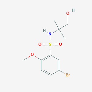 molecular formula C11H16BrNO4S B4948977 5-bromo-N-(2-hydroxy-1,1-dimethylethyl)-2-methoxybenzenesulfonamide 