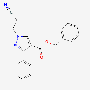 benzyl 1-(2-cyanoethyl)-3-phenyl-1H-pyrazole-4-carboxylate