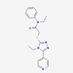 N-ethyl-2-{[4-ethyl-5-(4-pyridinyl)-4H-1,2,4-triazol-3-yl]thio}-N-phenylacetamide