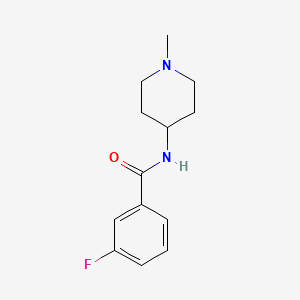 3-fluoro-N-(1-methyl-4-piperidinyl)benzamide