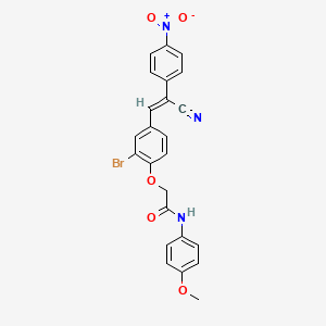 2-{2-bromo-4-[2-cyano-2-(4-nitrophenyl)vinyl]phenoxy}-N-(4-methoxyphenyl)acetamide