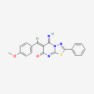 5-imino-6-(4-methoxybenzylidene)-2-phenyl-5,6-dihydro-7H-[1,3,4]thiadiazolo[3,2-a]pyrimidin-7-one