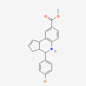 methyl 4-(4-bromophenyl)-3a,4,5,9b-tetrahydro-3H-cyclopenta[c]quinoline-8-carboxylate