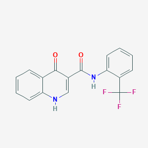 4-hydroxy-N-[2-(trifluoromethyl)phenyl]-3-quinolinecarboxamide