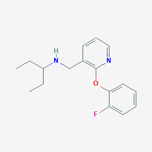 molecular formula C17H21FN2O B4949145 (1-ethylpropyl){[2-(2-fluorophenoxy)-3-pyridinyl]methyl}amine 