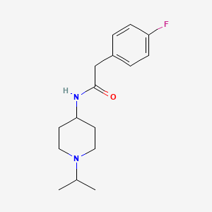 molecular formula C16H23FN2O B4949152 2-(4-fluorophenyl)-N-(1-isopropyl-4-piperidinyl)acetamide 