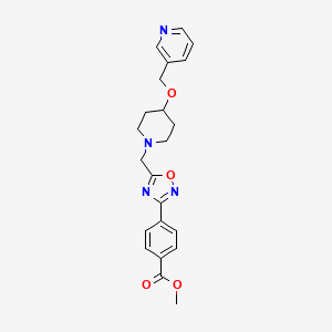 methyl 4-(5-{[4-(3-pyridinylmethoxy)-1-piperidinyl]methyl}-1,2,4-oxadiazol-3-yl)benzoate