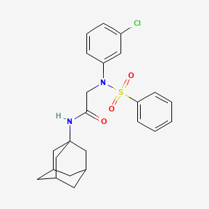 N~1~-1-adamantyl-N~2~-(3-chlorophenyl)-N~2~-(phenylsulfonyl)glycinamide