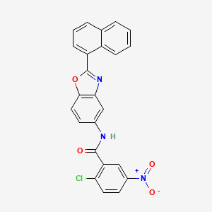 2-chloro-N-[2-(1-naphthyl)-1,3-benzoxazol-5-yl]-5-nitrobenzamide