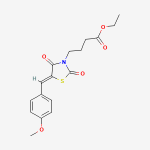 molecular formula C17H19NO5S B4949224 ethyl 4-[5-(4-methoxybenzylidene)-2,4-dioxo-1,3-thiazolidin-3-yl]butanoate 