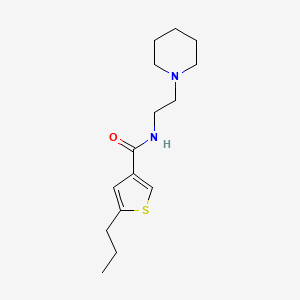 molecular formula C15H24N2OS B4949232 N-[2-(1-piperidinyl)ethyl]-5-propyl-3-thiophenecarboxamide 