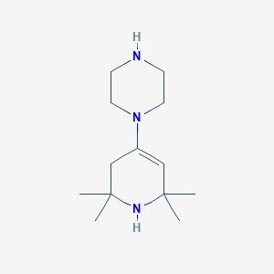 molecular formula C13H25N3 B4949239 1-(2,2,6,6-tetramethyl-1,2,3,6-tetrahydro-4-pyridinyl)piperazine 